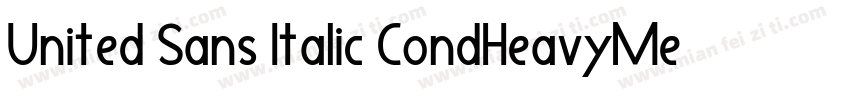 United Sans Italic CondHeavyMedium字体转换